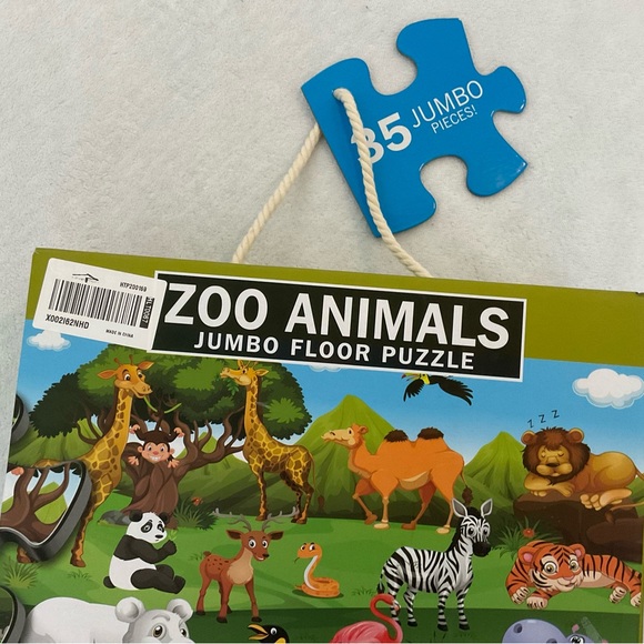 ZOO ANIMALS jumbo floor puzzle (35 pieces) - Picture 2 of 7